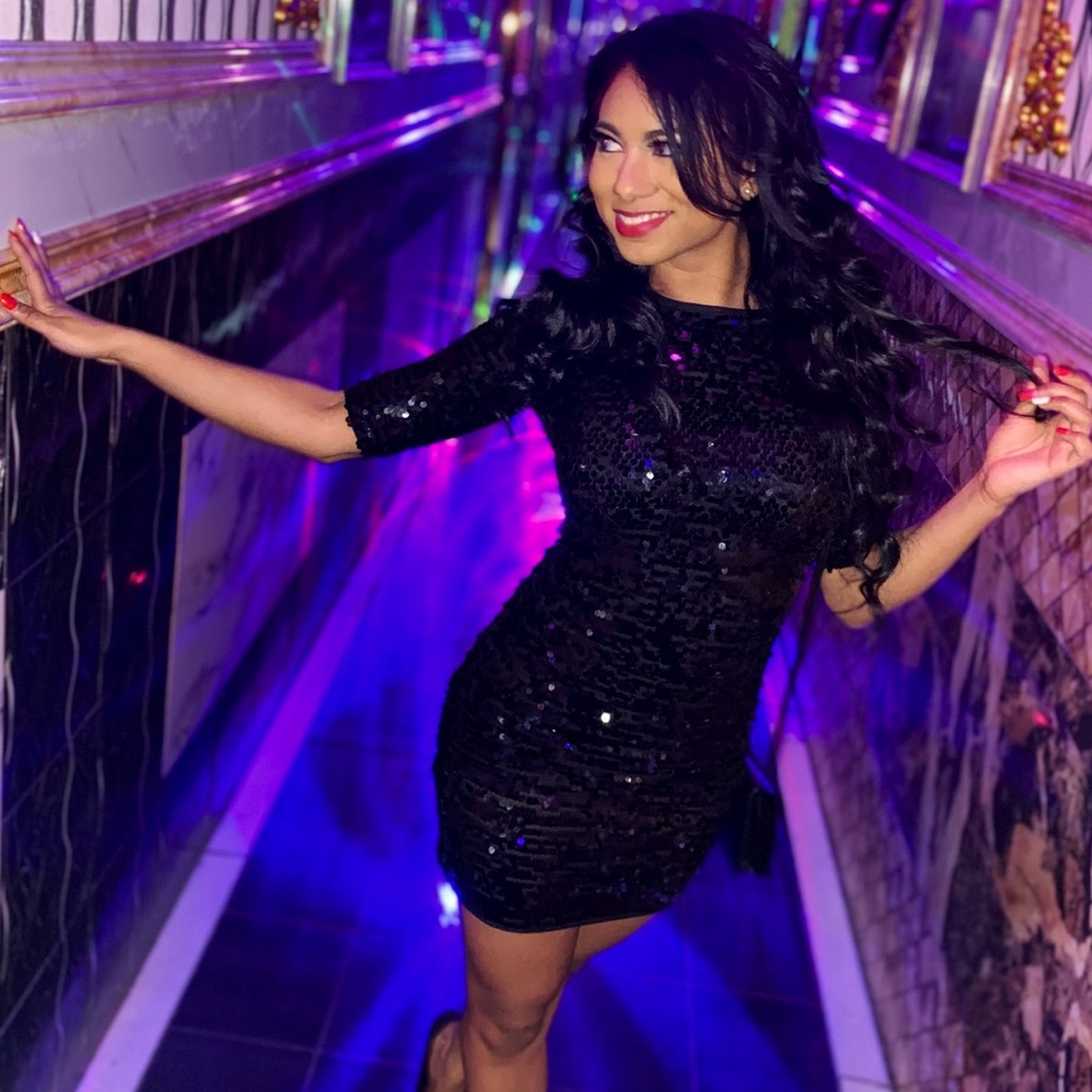 Bcbg Sequined Cocktail Dress